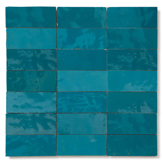 Carrelage Zellige Marocain Bleu Turquoise 4,2x10 cm