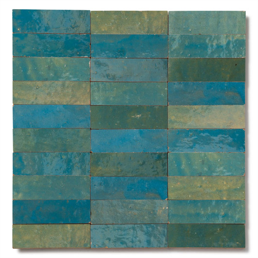 Carrelage Zellige Marocain Bleu Lazuli 3x10 cm