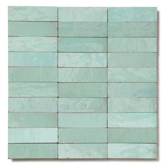 Carrelage Zellige Marocain Bleu Iceberg 3x10 cm