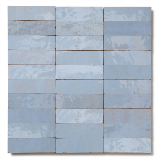 Carrelage Zellige Marocain Bleu Gustavien 3x10 cm
