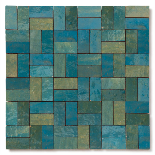 Carrelage Zellige Marocain Bleu Lazuli 2,4x4,9 cm