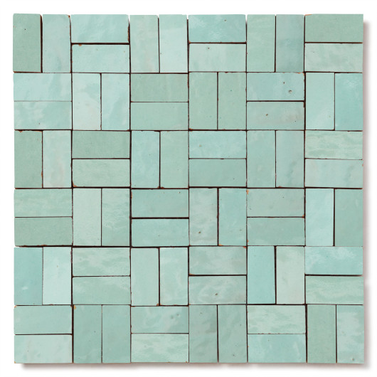 Carrelage Zellige Marocain Bleu Iceberg 2,4x4,9 cm