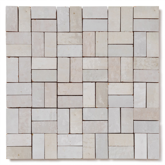 Carrelage Zellige Marocain Blanc Oukaimeden 2,4x4,9 cm