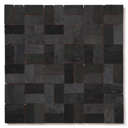 Carrelage Zellige Marocain Noir Carbone 2,4x4,9 cm