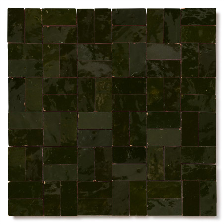 Carrelage Zellige Marocain Vert Empire 2,4x4,9 cm