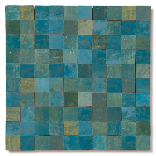 Carrelage Zellige Marocain Bleu Lazuli 3x3 cm