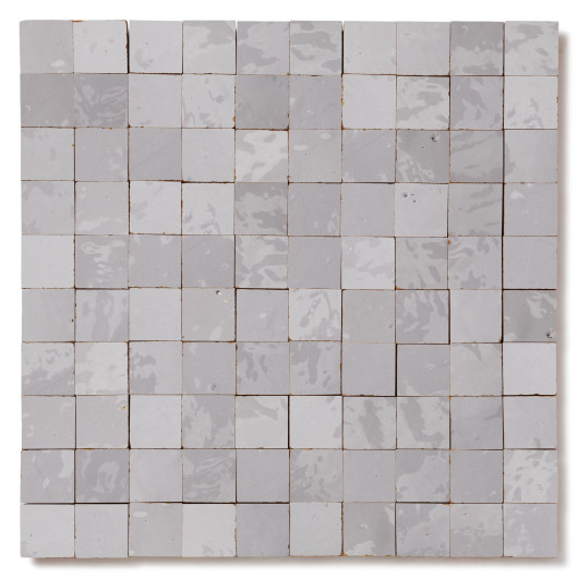 Carrelage Zellige Marocain Gris Clair 3x3 cm