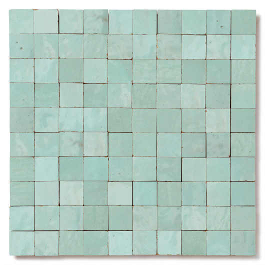 Carrelage Zellige Marocain Bleu Iceberg 3x3 cm