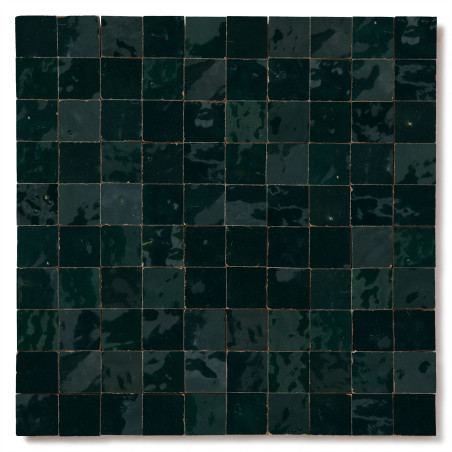 Carrelage Zellige Marocain Bleu Océan 3x3 cm