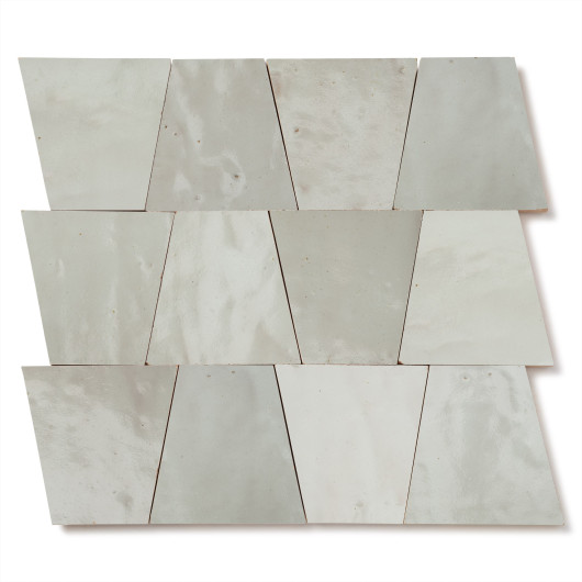 Carrelage Zellige Marocain Gris Cielo Trapèze 10x10x7 cm