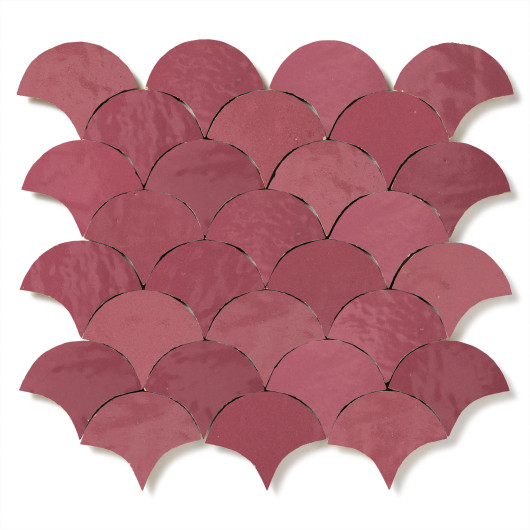 Carrelage Zellige Marocain Rose Ancien Petite Ecaille 7,8x9,8 cm