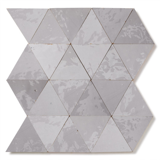 Carrelage Zellige Marocain Gris Clair Grand Triangle 10 cm