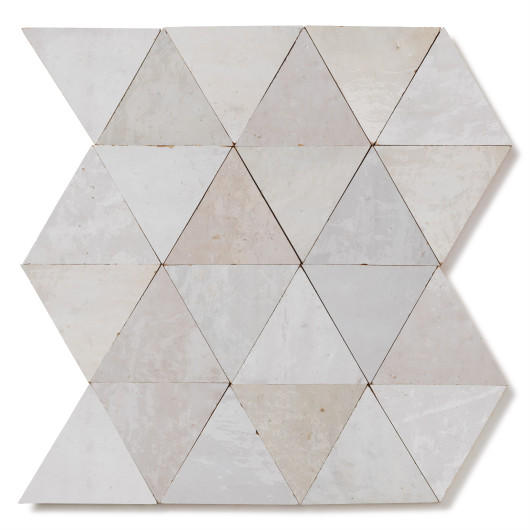 Carrelage Zellige Marocain Blanc Oukaimeden Grand Triangle 10 cm