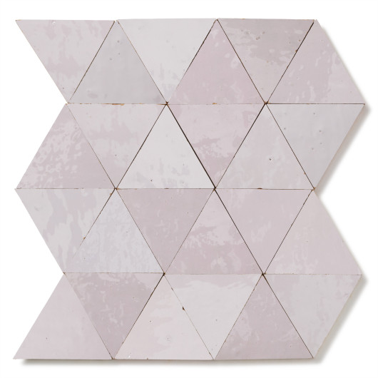 Carrelage Zellige Marocain Rose Pale Grand Triangle 10 cm