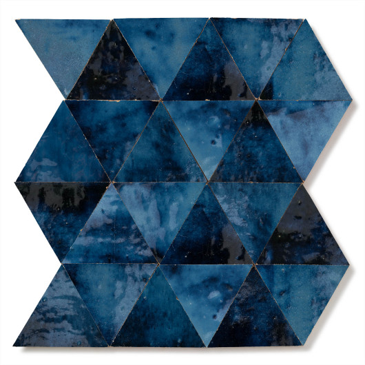 Carrelage Zellige Marocain Bleu Magique Grand Triangle 10 cm