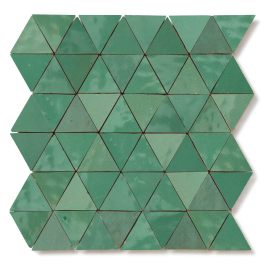 Carrelage Zellige Marocain Vert d'eau Petit Triangle 4,9 cm