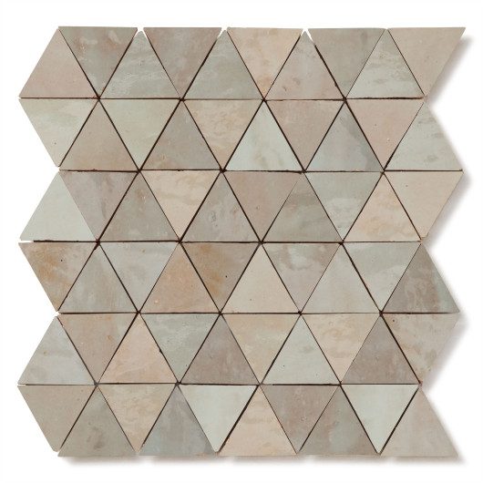 Carrelage Zellige Marocain Gris Beige Petit Triangle 4,9 cm