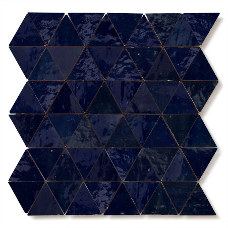 Carrelage Zellige Marocain Bleu Nuit Petit Triangle 4,9 cm