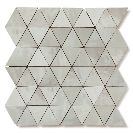 Carrelage Zellige Marocain Gris Cielo Petit Triangle 4,9 cm