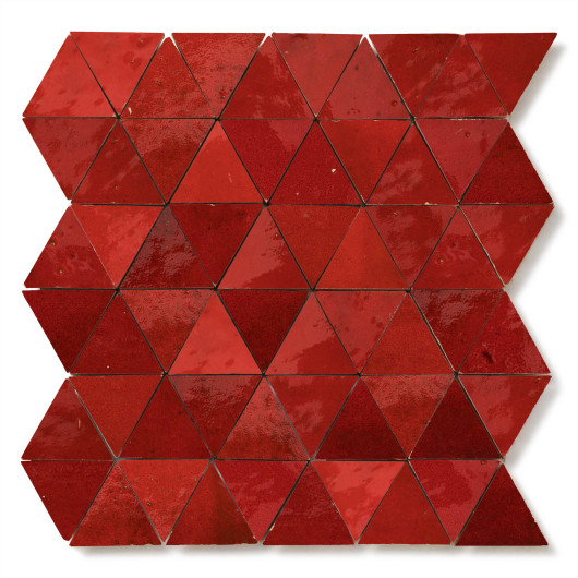 Carrelage Zellige Marocain Rouge Pétillant Petit Triangle 4,9 cm
