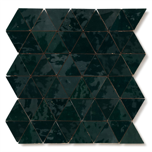 Carrelage Zellige Marocain Bleu Océan Petit Triangle 4,9 cm