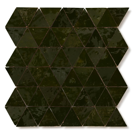 Carrelage Zellige Marocain Vert Empire Petit Triangle 4,9 cm
