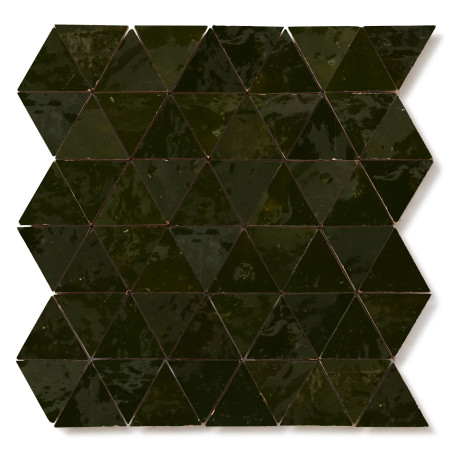 Carrelage Zellige Marocain Vert Empire Petit Triangle 4,9 cm