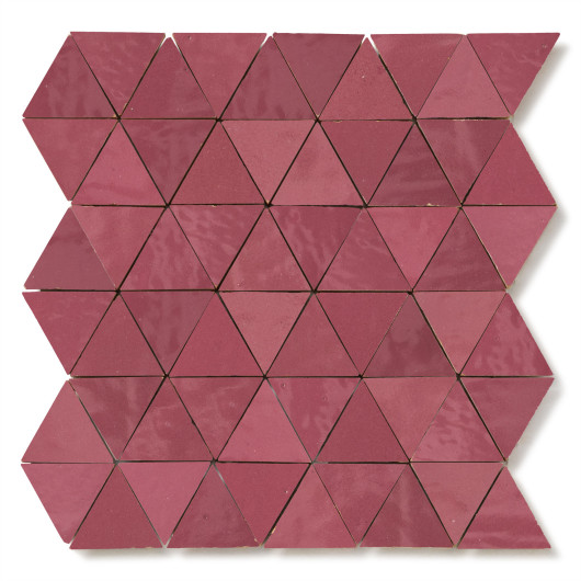 Carrelage Zellige Marocain Rose Ancien Petit Triangle 4,9 cm