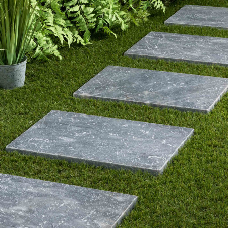 Pas japonais Rectangle Pierre d'Adana Gris Bleu 61x40,6x3 cm