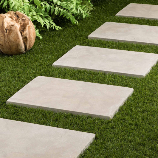 Pas japonais Rectangle Pierre de l'Atlas Beige 60x40x3 cm