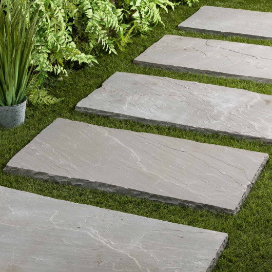 Pas japonais Rectangle Grès Kandla Gris 100x50x4 cm