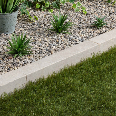 Bordure de jardin Pierre d'Egypte Beige 50x8x8 cm