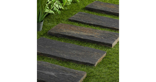 Pas japonais Rectangle Schiste 80x30x3-7 cm