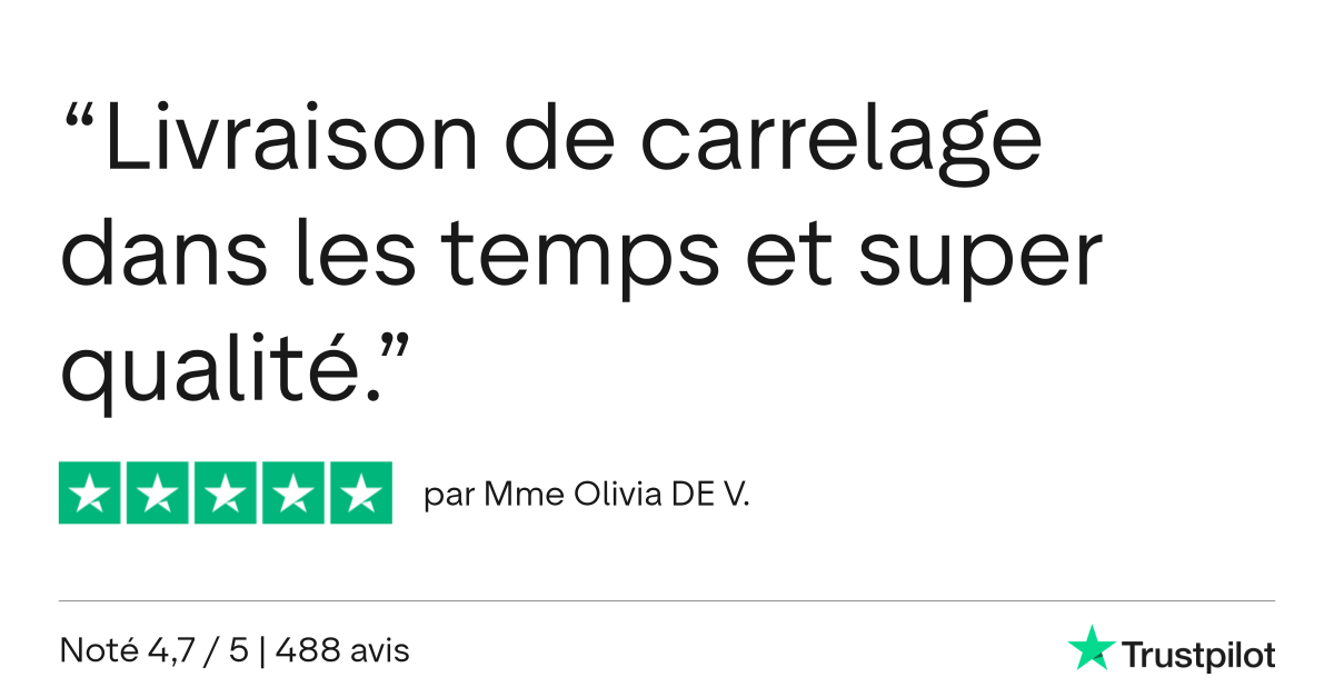 Avis client satisfait de son carrelage ext&eacute;rieur