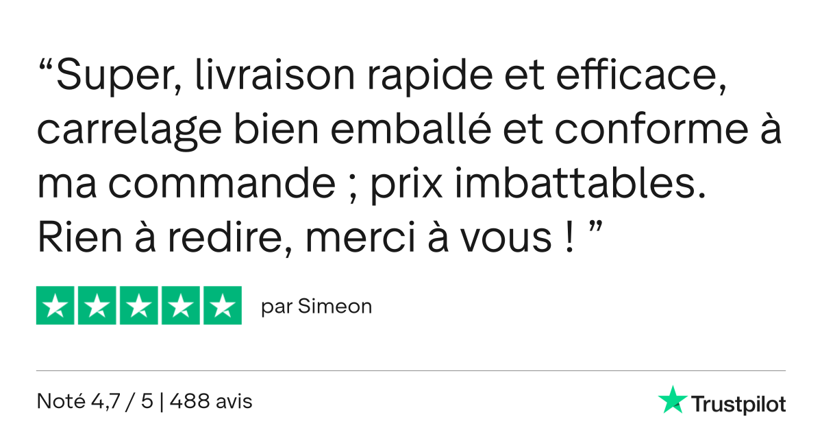 Avis client satisfait de son carrelage ext&eacute;rieur