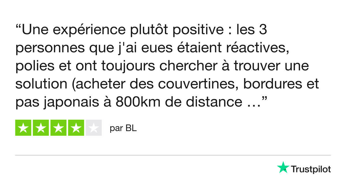 Avis client satisfait de ses zellige