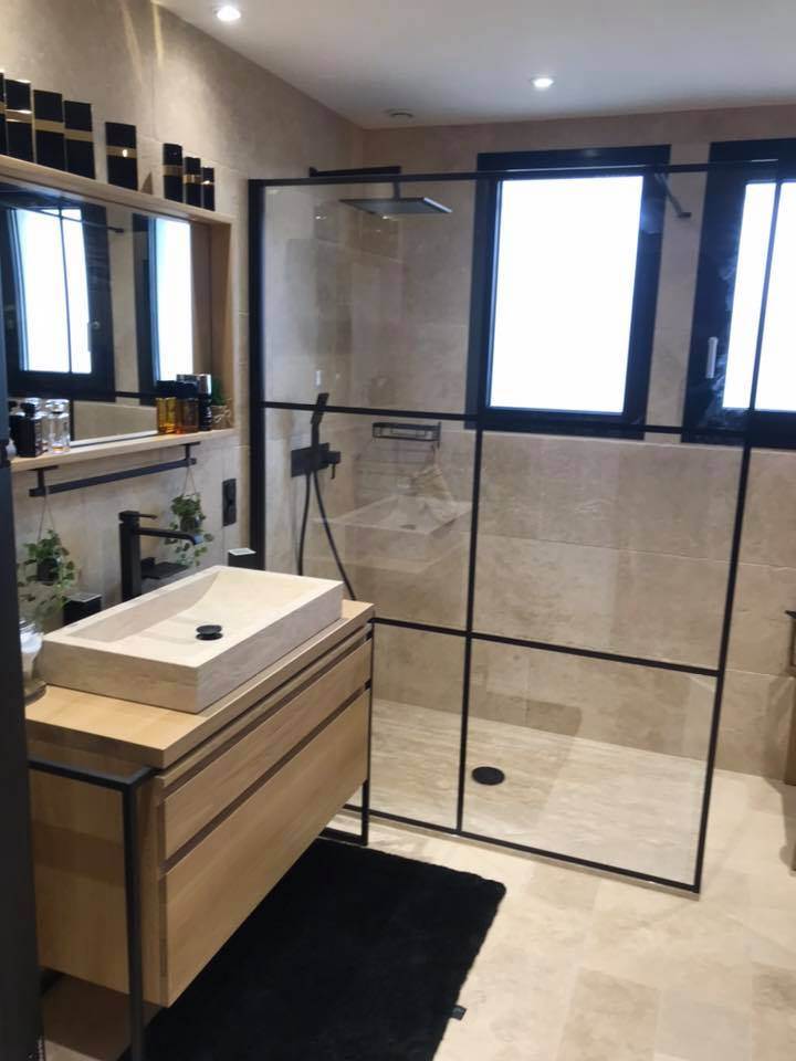 travertin beige salle de bains