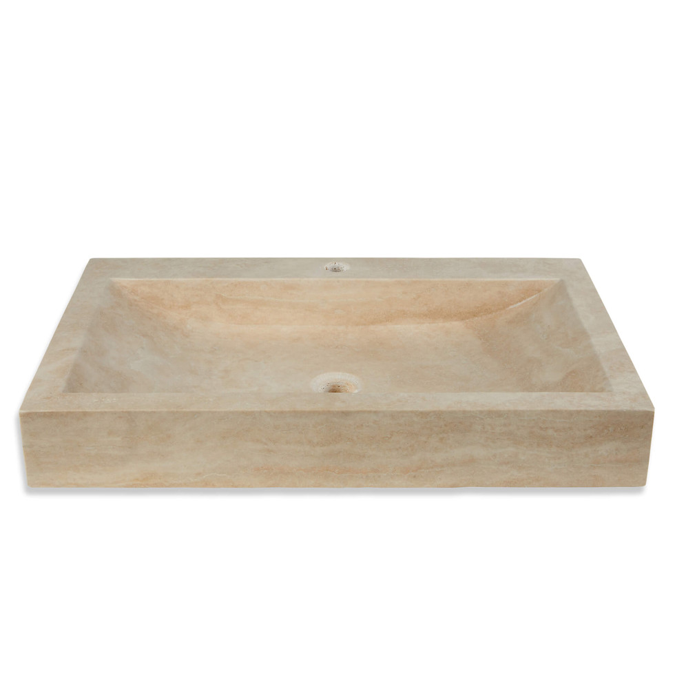 vasque travertin beige