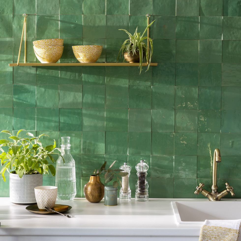 5 inspirations de zelliges verts en cuisine