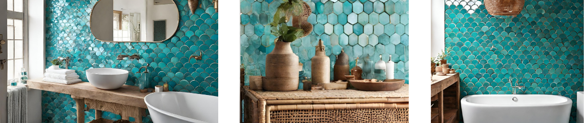 zellige bleu turquoise salle de bains