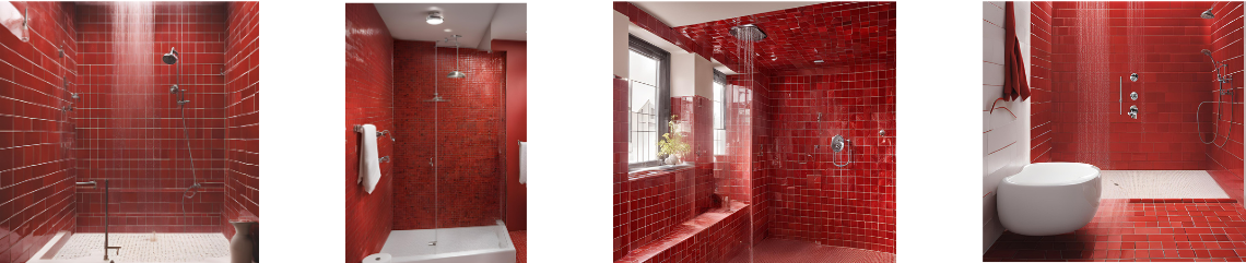 zellige rouge douche