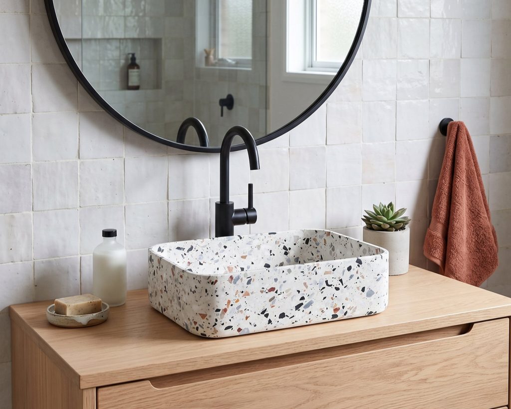 Vasque en terrazzo