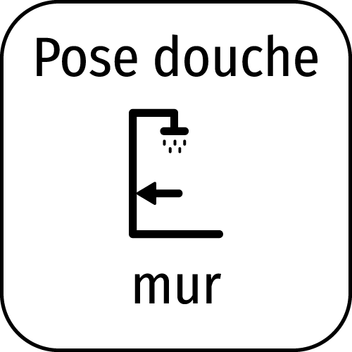 Pose en douche : mur uniquement